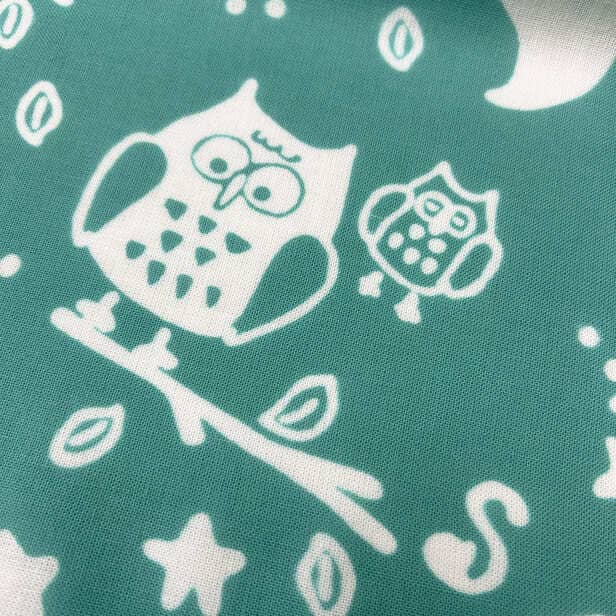 手ぬぐい「夢のふくろう(緑)」