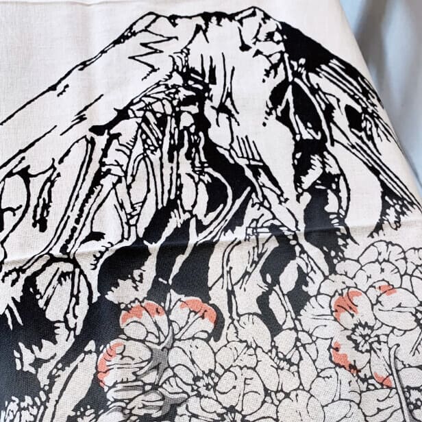 手ぬぐい「桜と富士」