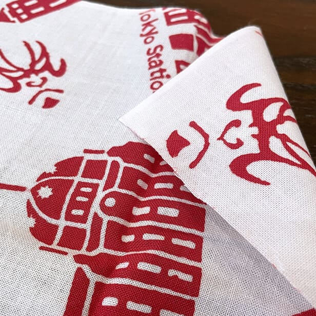 手ぬぐい「東京駅・隈取ちらし」