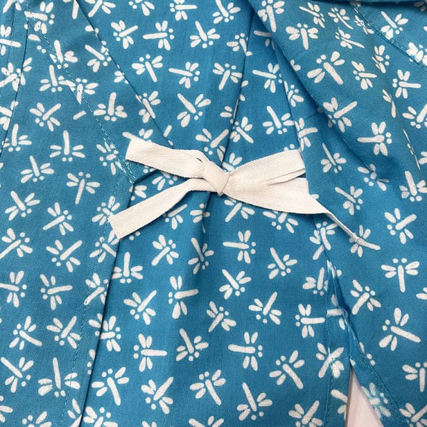 手ぬぐい赤ちゃん甚平「トンボ（青）」