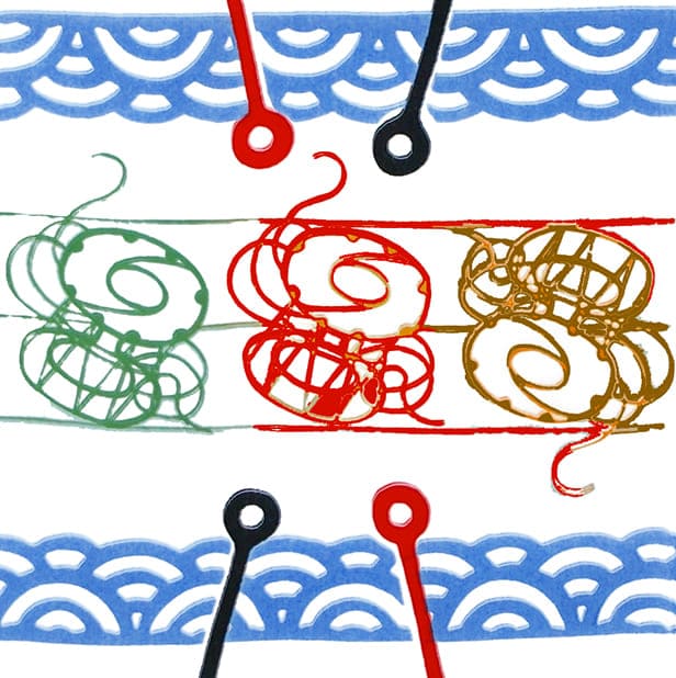 手ぬぐい 「義経千本桜・碇（いかり）」