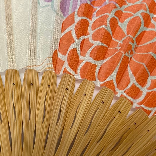 扇子袋セット「舞菊（浅葱）」