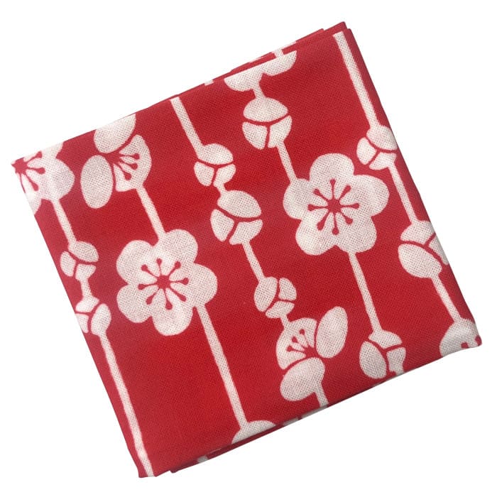 手ぬぐいハンカチ 「歌舞伎衣裳・三千歳（梅）」