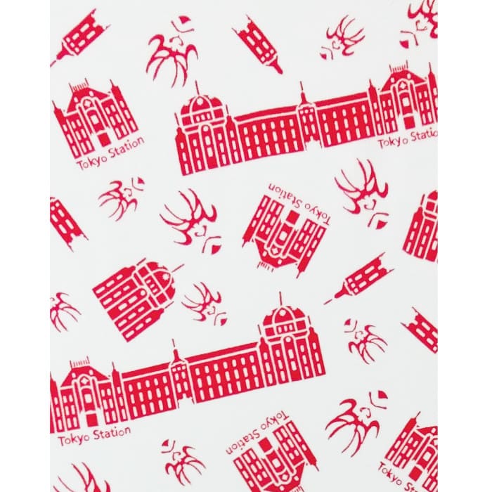 手ぬぐいハンカチ 「東京駅・隈取ちらし」