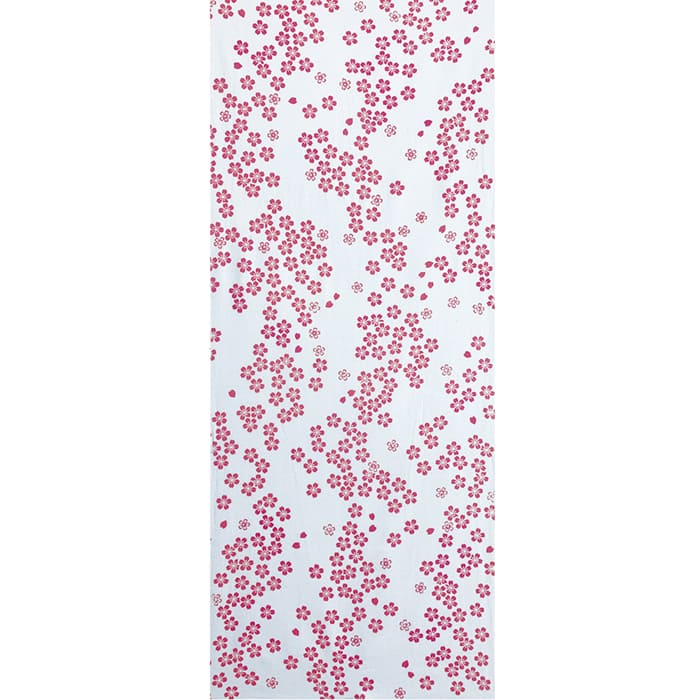 手ぬぐい「さくら花(紅梅色)」