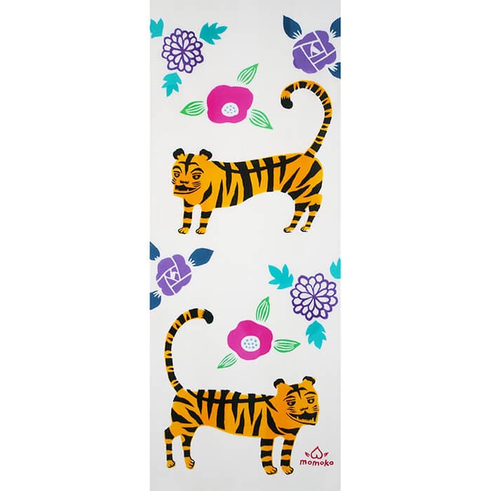 手ぬぐい「花と寅」