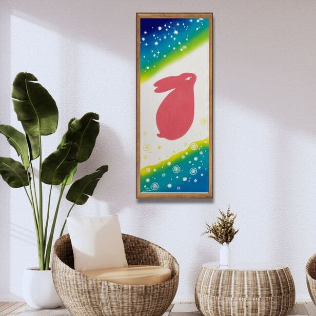 手ぬぐい 「星空うさぎ」