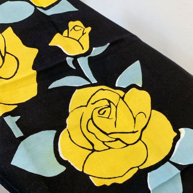 手ぬぐい 「バラ(黄)」
