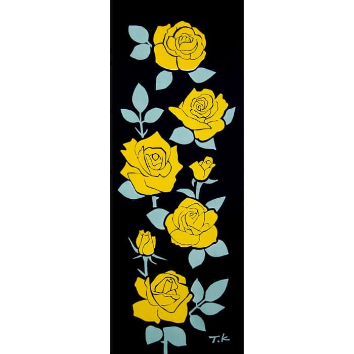 手ぬぐい 「バラ(黄)」