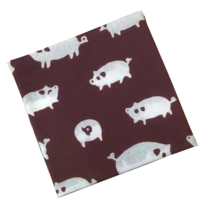 手ぬぐいハンカチ 「ブタ」