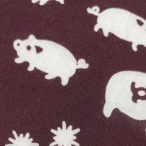 手ぬぐいハンカチ 「ブタ」