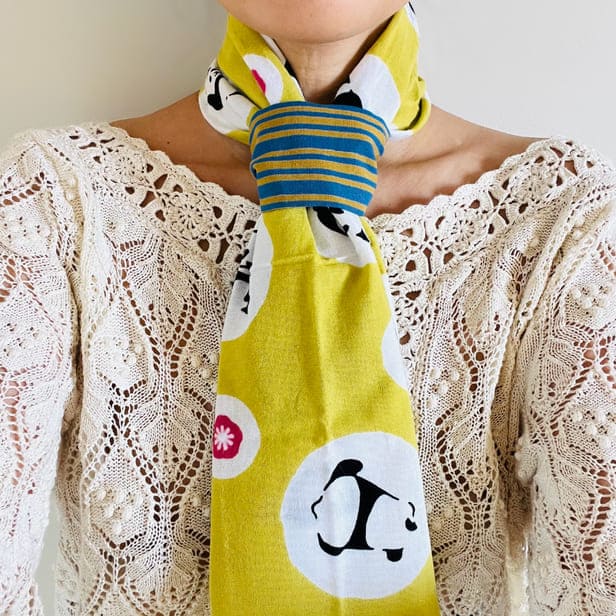 手ぬぐい「両子持ち縞（青）」