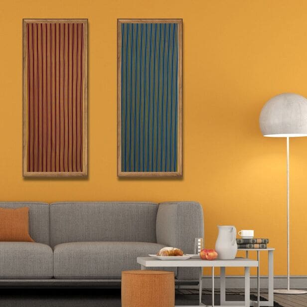 手ぬぐい「両子持ち縞（青）」