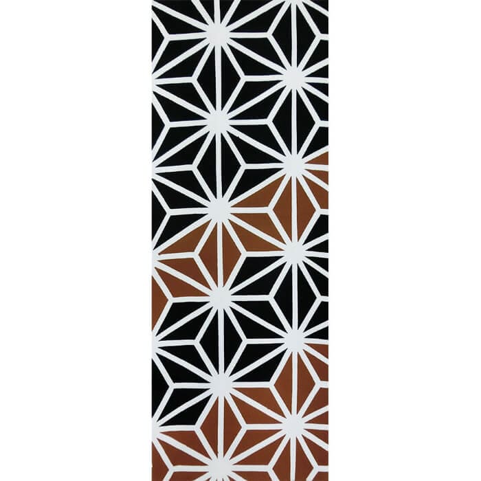 手ぬぐい 「麻の葉(茶黒)」