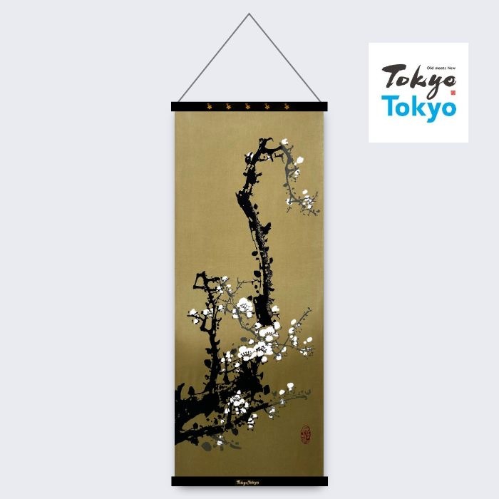 【Tokyo Tokyo選定】アートフレームと絵てぬぐい「白梅図」