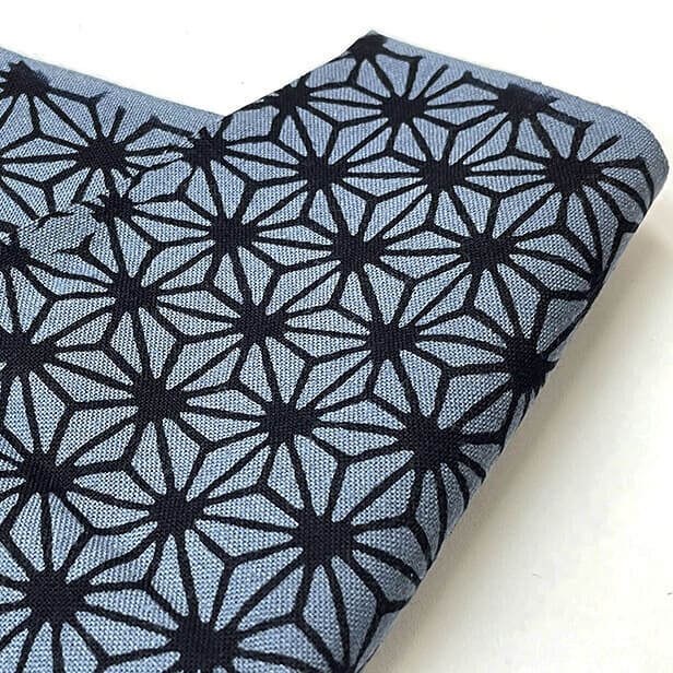 手ぬぐい 「麻の葉（灰青）」