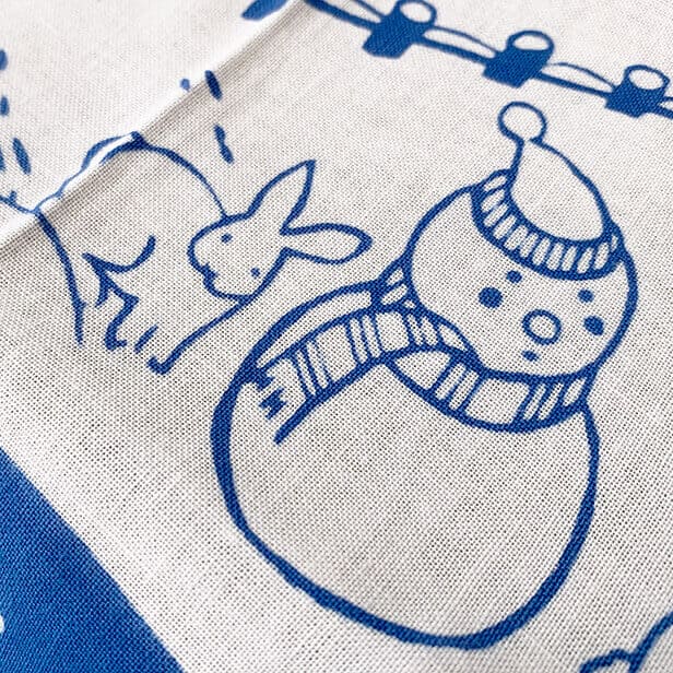 手ぬぐい 「雪だるま」