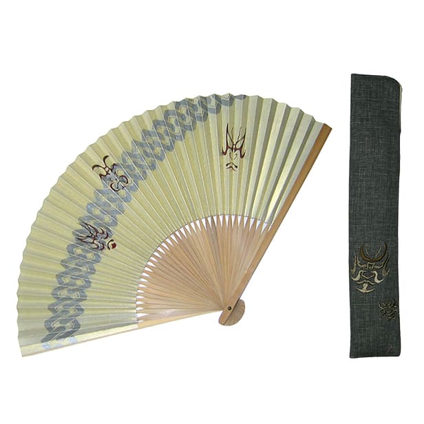 扇子袋セット「歌舞伎（ベージュ）」