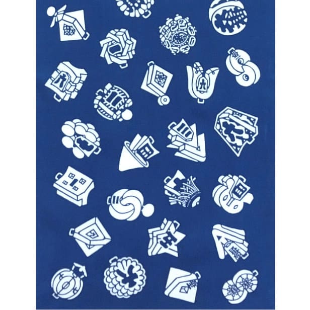 手ぬぐいハンカチ 「纏（青）」