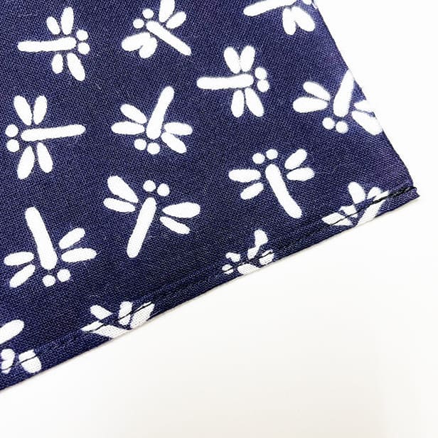 手ぬぐいハンカチ 「トンボ（紺）」