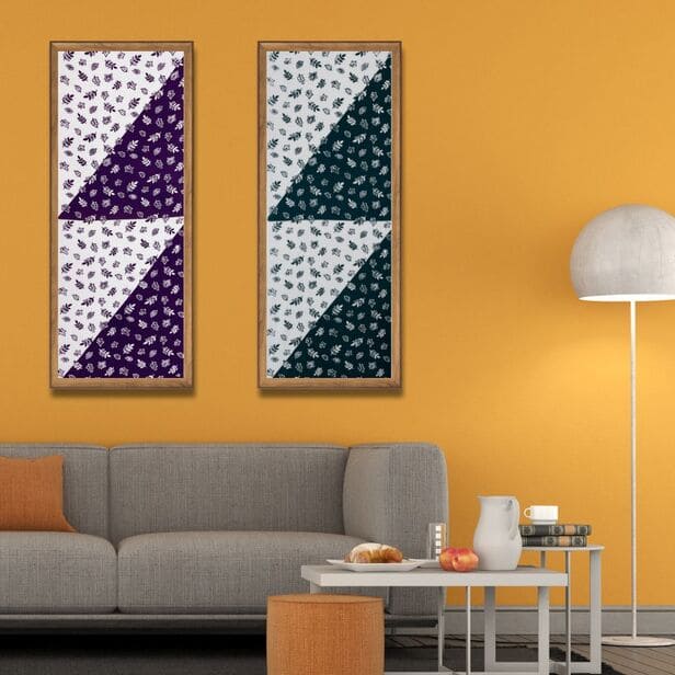 手ぬぐい 「葉っぱ(紫)」