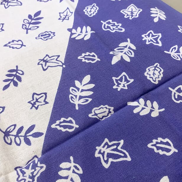 手ぬぐい 「葉っぱ(紫)」