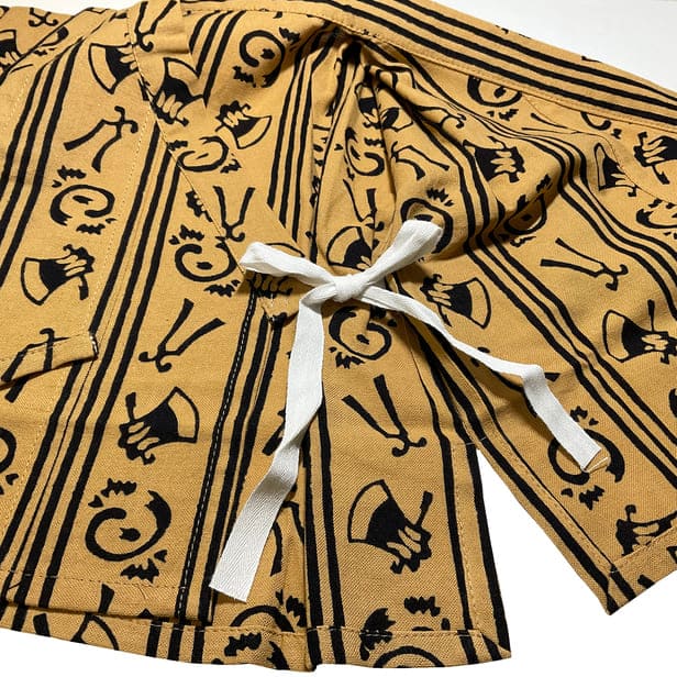 手ぬぐい赤ちゃん甚平「良き事聞く」