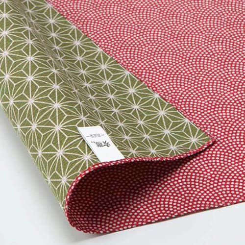 シャンタンチーフ 「鮫/麻の葉(赤)」