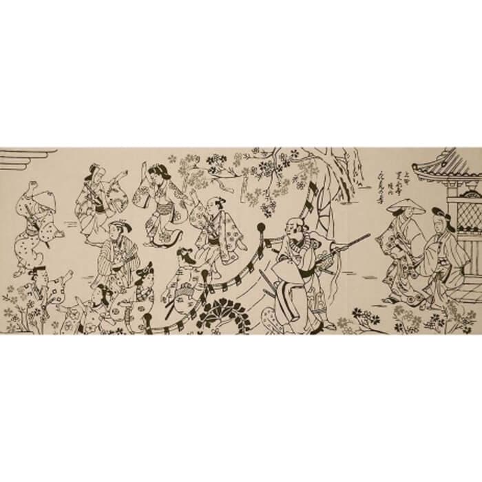 手ぬぐい「花見の景」