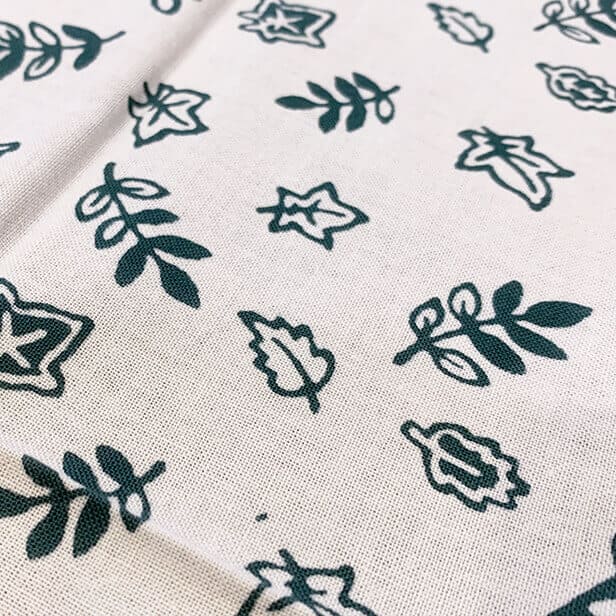 手ぬぐいハンカチ 「葉っぱ（緑）」