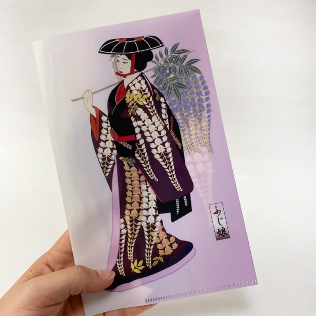 クリアファイル「歌舞伎・藤娘」｜麻布十番麻の葉オンラインショップ