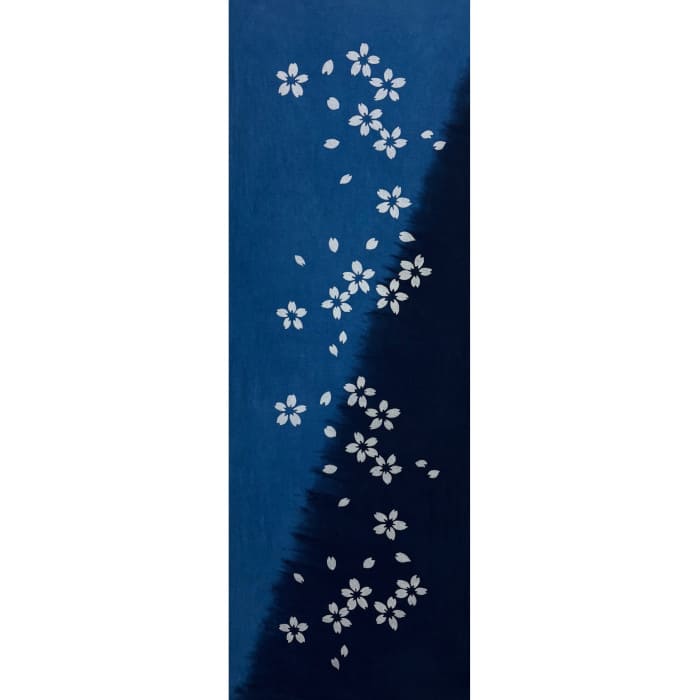 【阿波徳島】 藍染め手ぬぐい「桜」