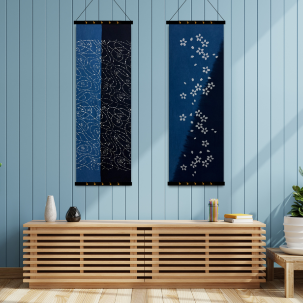 【阿波徳島】 藍染め手ぬぐい「桜」