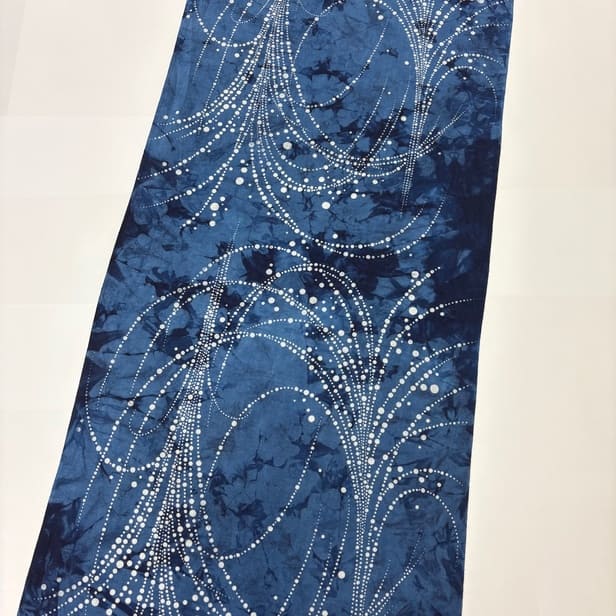 【阿波徳島】 藍染め手ぬぐい「噴水」