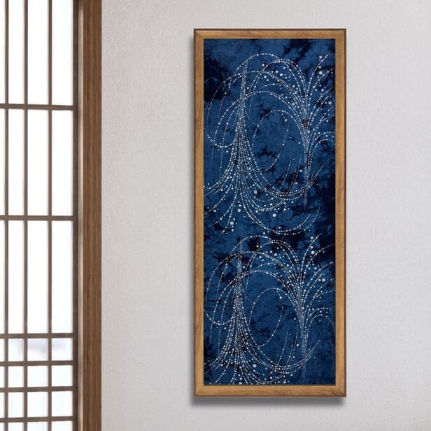 【阿波徳島】 藍染め手ぬぐい「噴水」