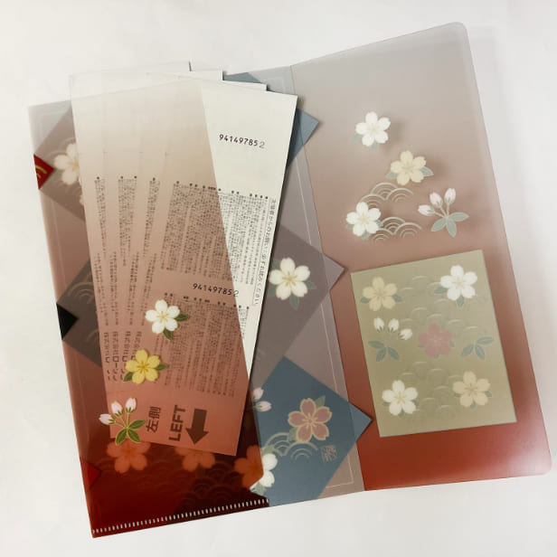 ミニクリアファイル「着物柄」