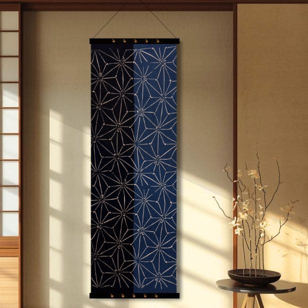 【阿波徳島】 藍染め手ぬぐい「麻の葉」