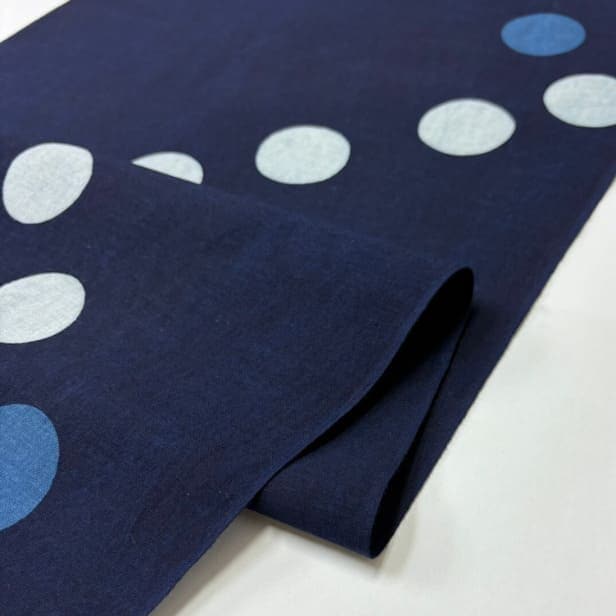 【阿波徳島】 藍染め手ぬぐい「丸つなぎ」