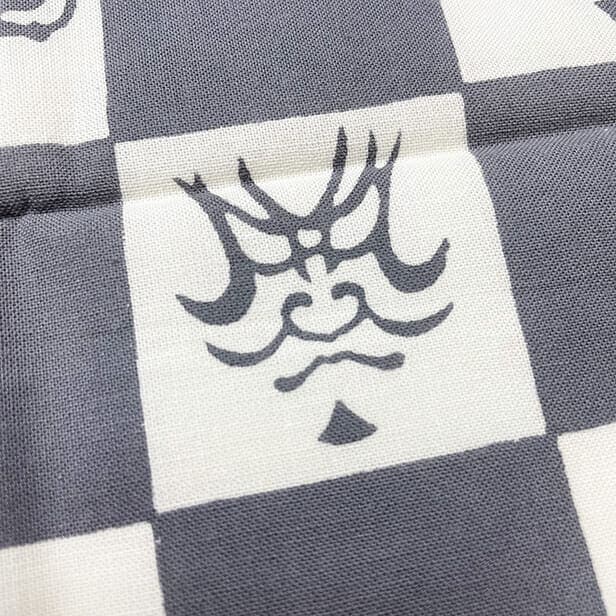 手ぬぐい 「隈取市松(グレー)」