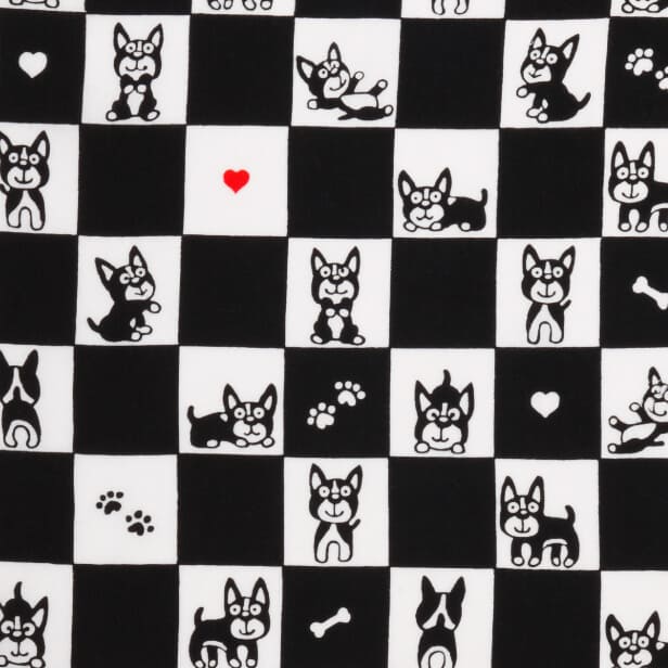 手ぬぐい 「イヌ市松」