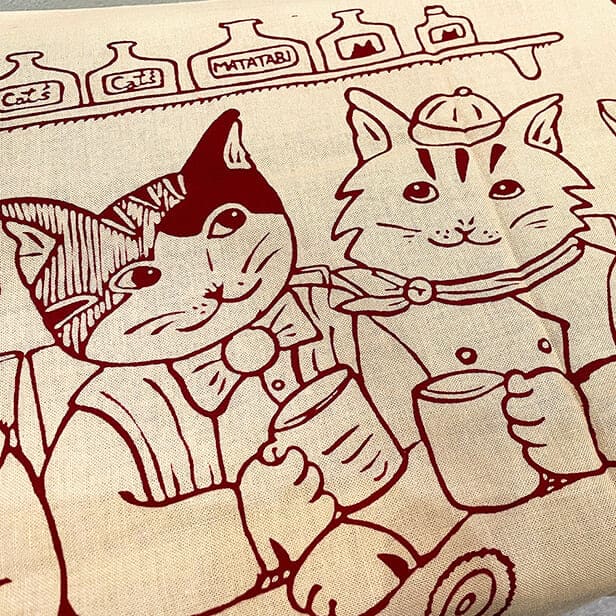 手ぬぐい「CAT's bar」