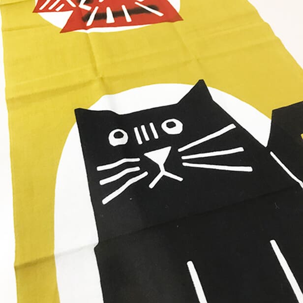手ぬぐい「もの欲しげな猫」