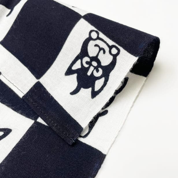 手ぬぐいハンカチ 「イヌ市松」