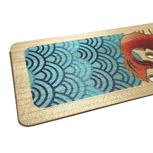 木のしおり（箔押し）「魚」