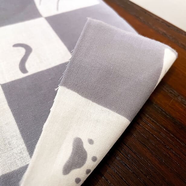 手ぬぐい 「ネコ市松（グレー）」