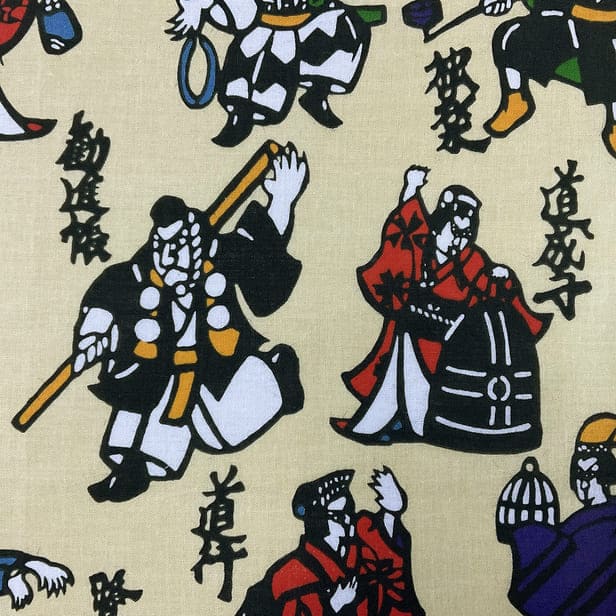 捺染手ぬぐい「歌舞伎名作集」