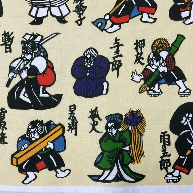 捺染手ぬぐい「歌舞伎名作集」｜麻布十番麻の葉オンラインショップ