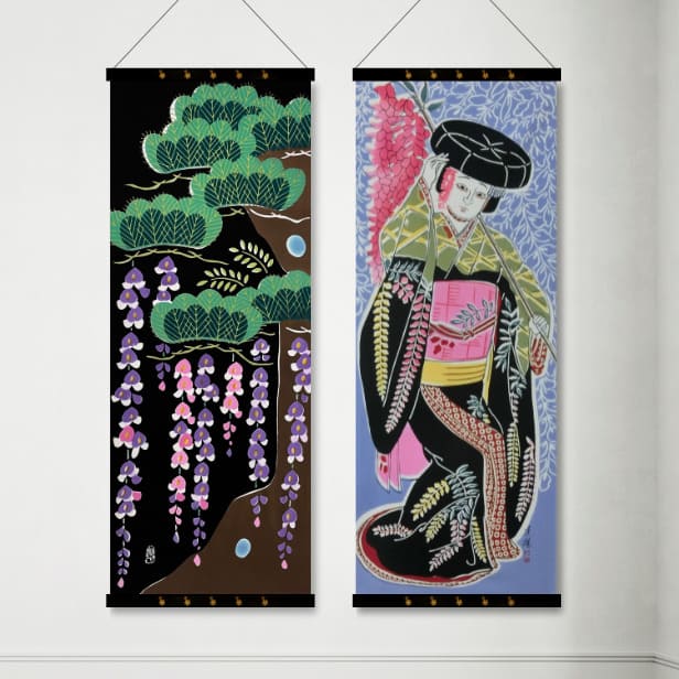 手ぬぐい 「歌舞伎舞台・藤娘」