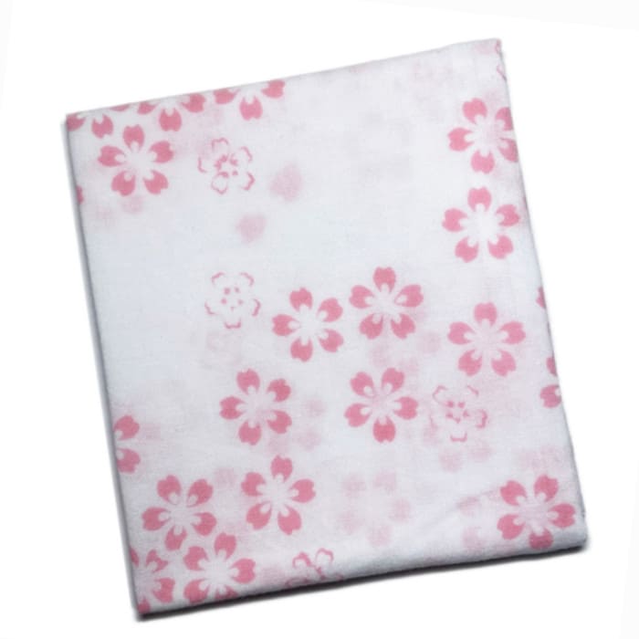 手ぬぐいハンカチ 「さくら花（桜色）」