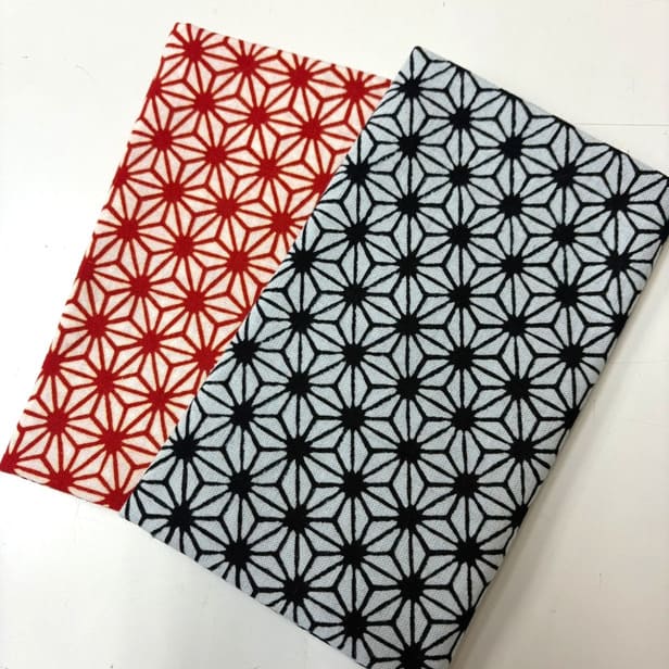 手ぬぐい「麻の葉（黒）」